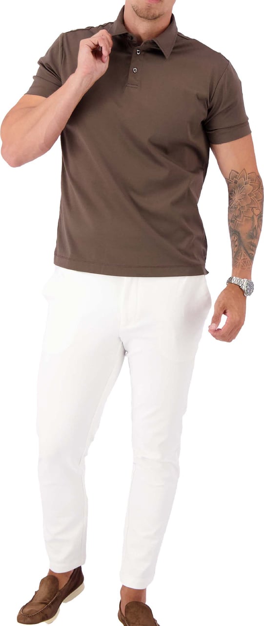 Les Brutes Mercerized Cotton Polo Groen