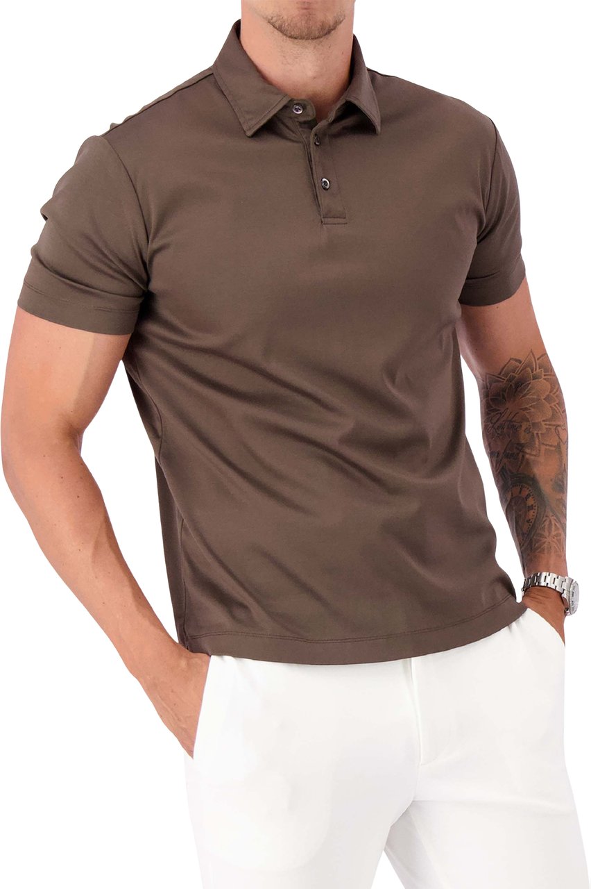 Les Brutes Mercerized Cotton Polo Groen