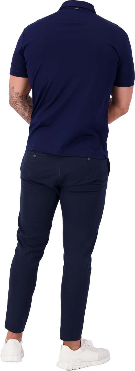 Les Brutes Mercerized Cotton Polo Blauw