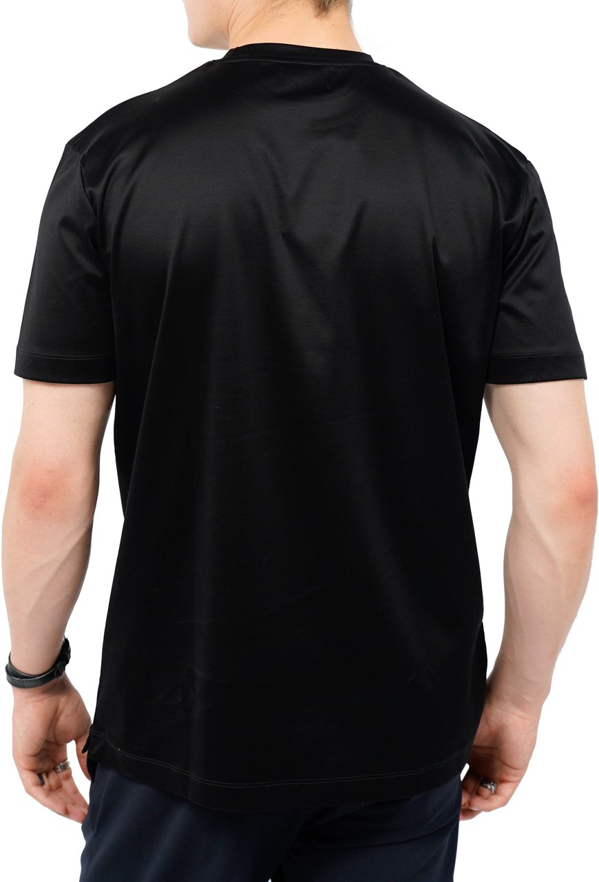 Les Brutes Mercerized Cotton T-Shirt Zwart