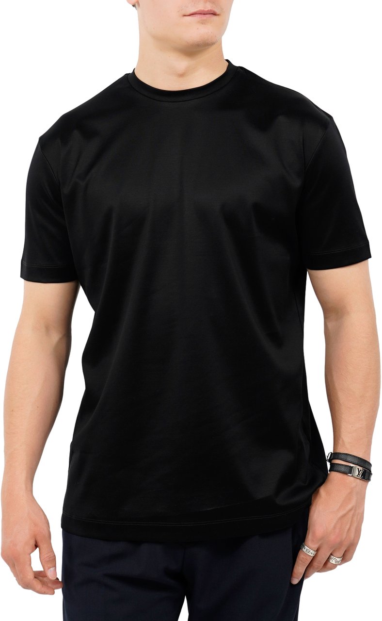 Les Brutes Mercerized Cotton T-Shirt Zwart