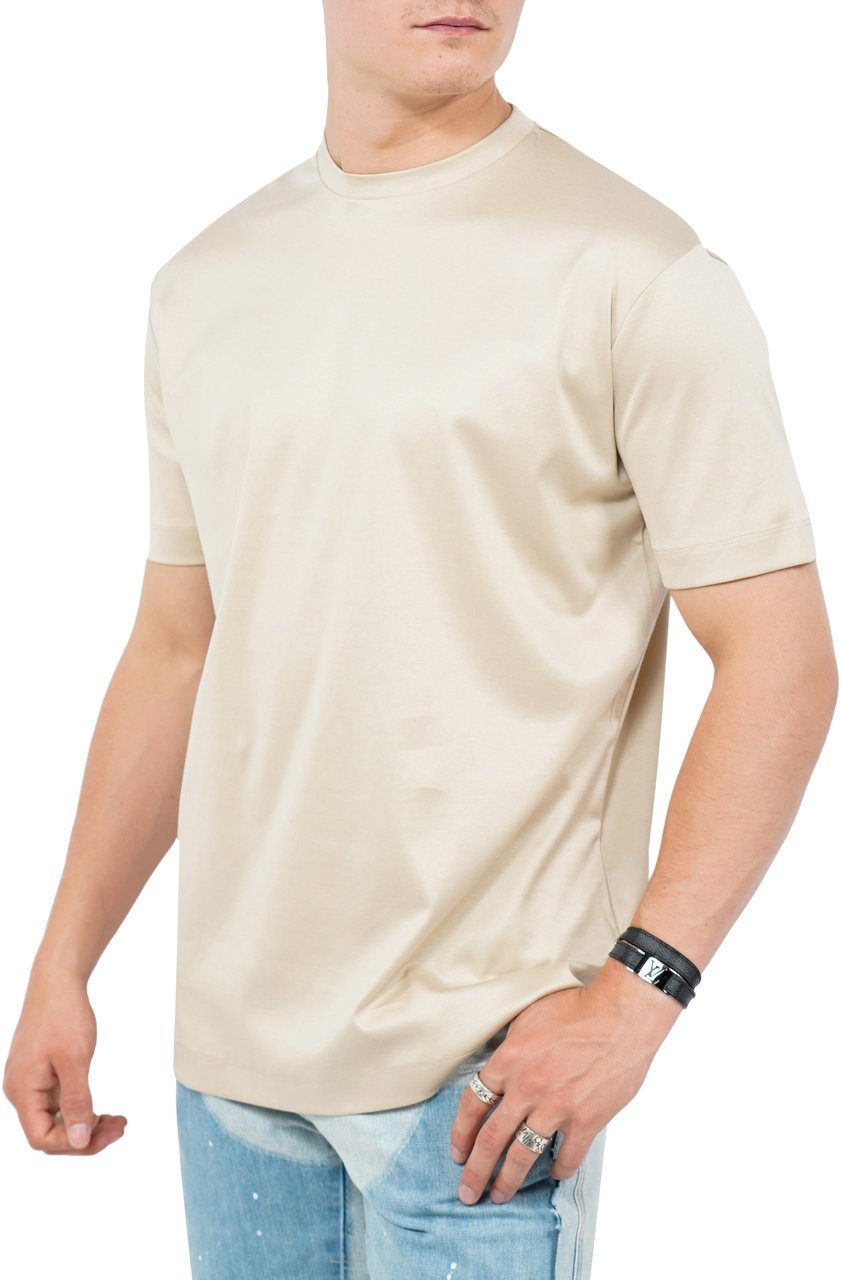 Les Brutes Mercerized Cotton T-Shirt Wit