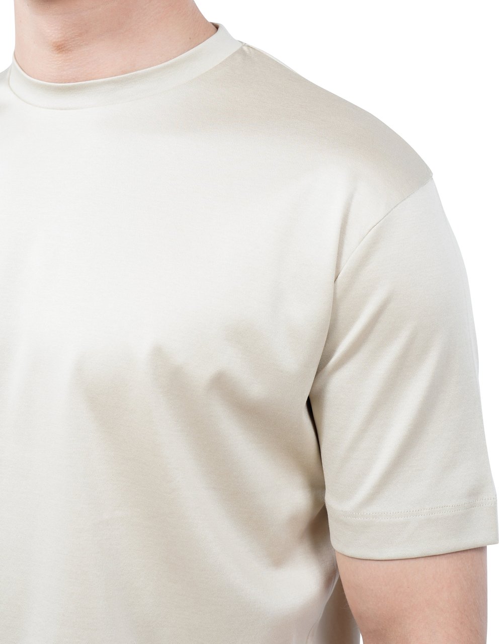 Les Brutes Mercerized Cotton T-Shirt Wit