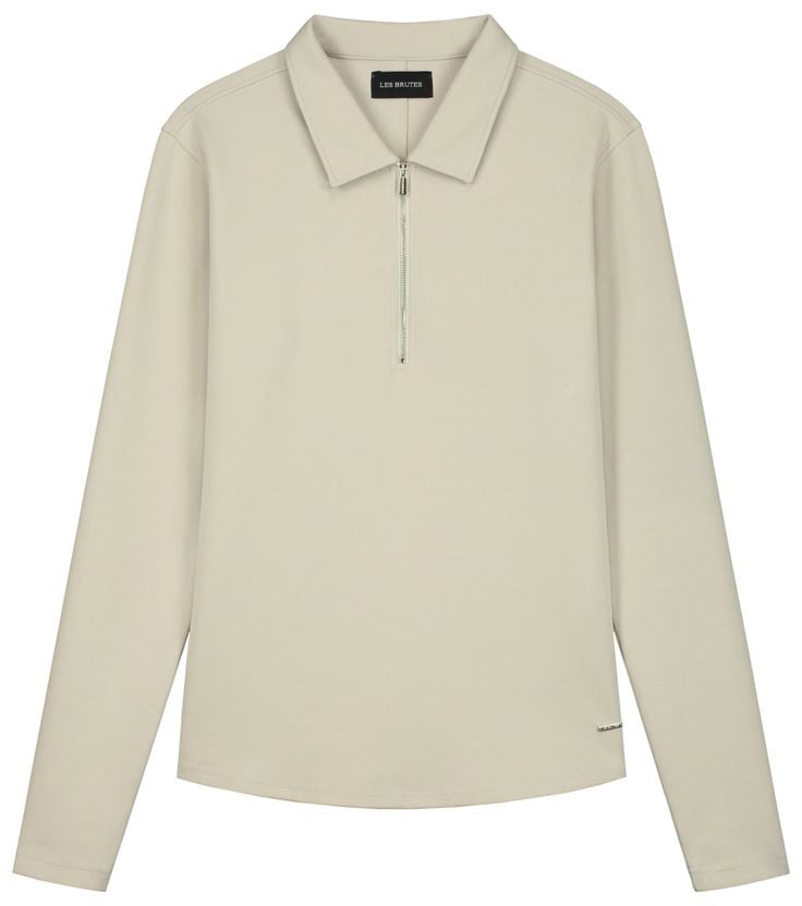 Les Brutes Polo Long Creme Wit