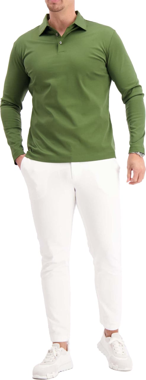 Les Brutes Polo Longsleeve Green Groen