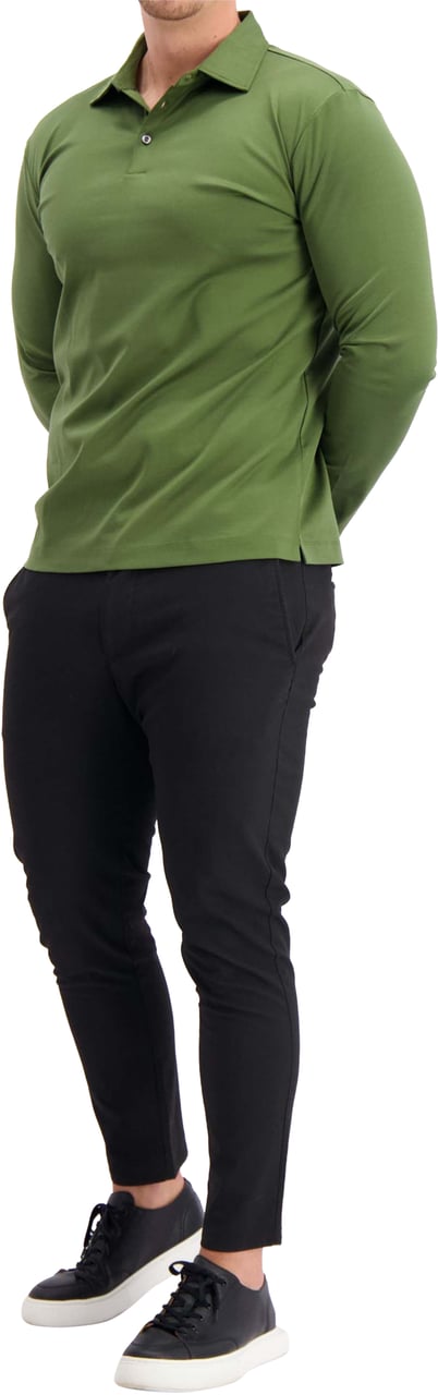 Les Brutes Polo Longsleeve Green Groen