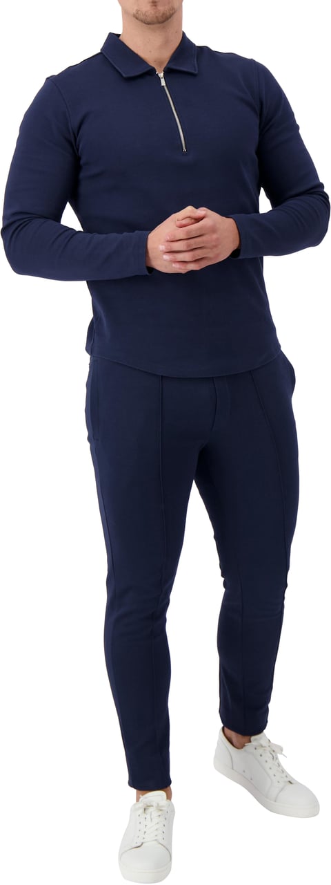 Les Brutes Polo Long Sleeve Blauw