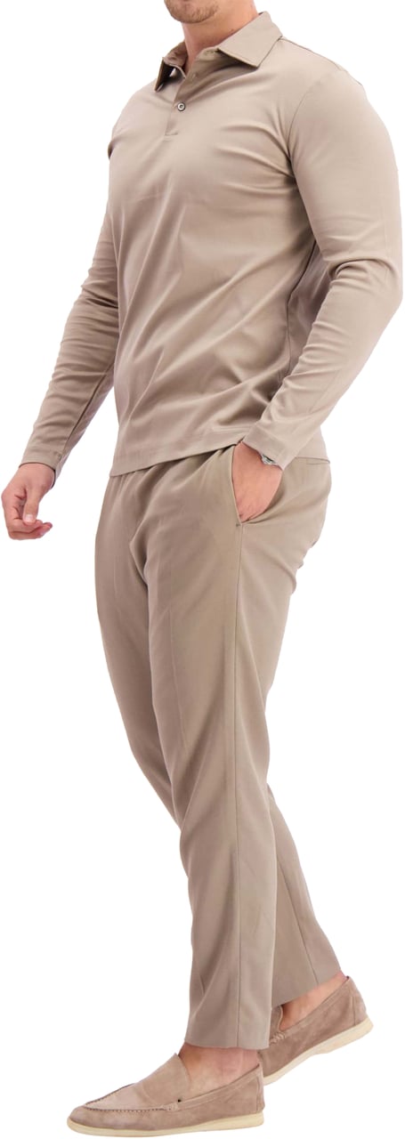 Les Brutes Polo Long Sleeve Taupe Taupe