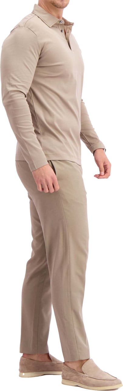 Les Brutes Polo Long Sleeve Taupe Taupe