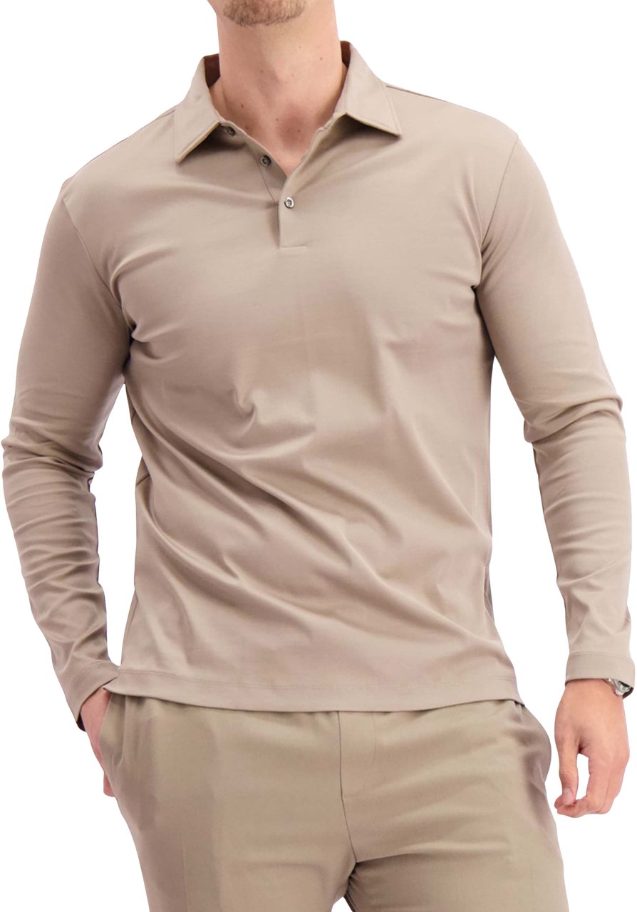 Les Brutes Polo Long Sleeve Taupe Taupe