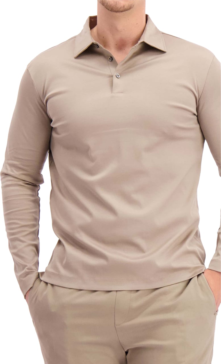 Les Brutes Polo Long Sleeve Taupe Taupe