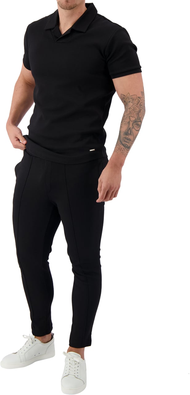 Les Brutes Polo Short Sleeve Black Zwart