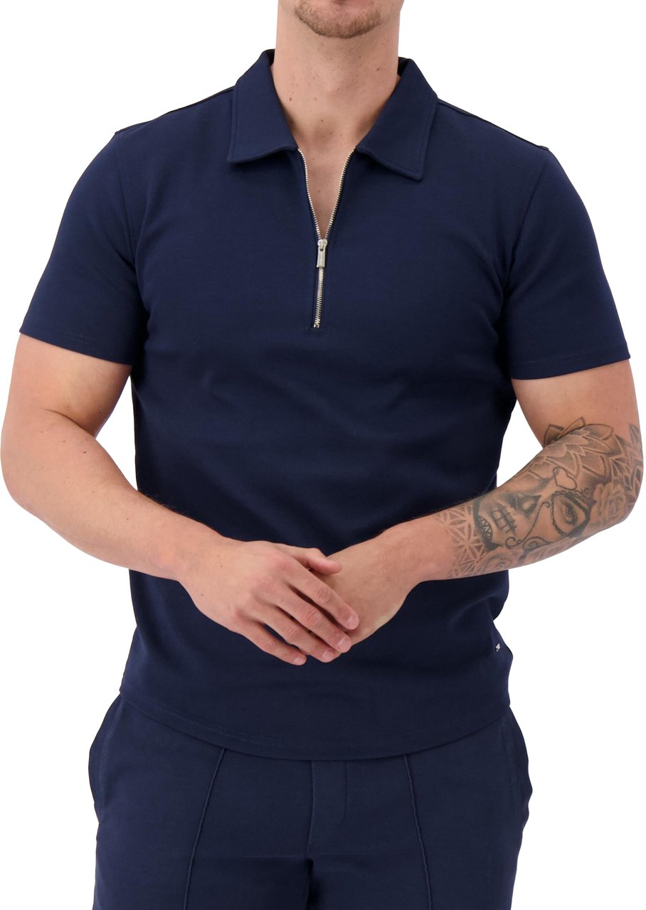 Les Brutes Polo Short Sleeve Blauw