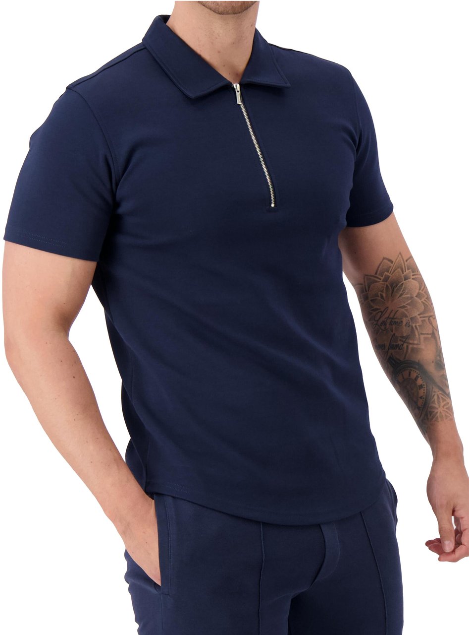 Les Brutes Polo Short Sleeve Blauw