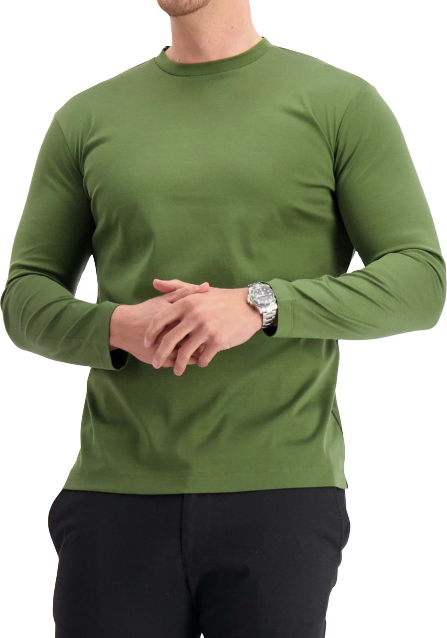 Les Brutes T-shirt Longsleeve Green Groen