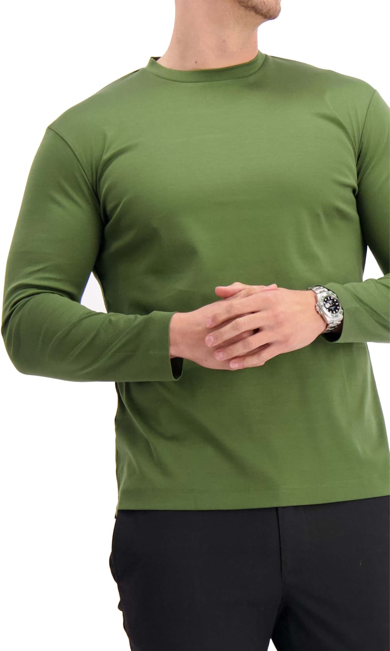 Les Brutes T-shirt Longsleeve Green Groen