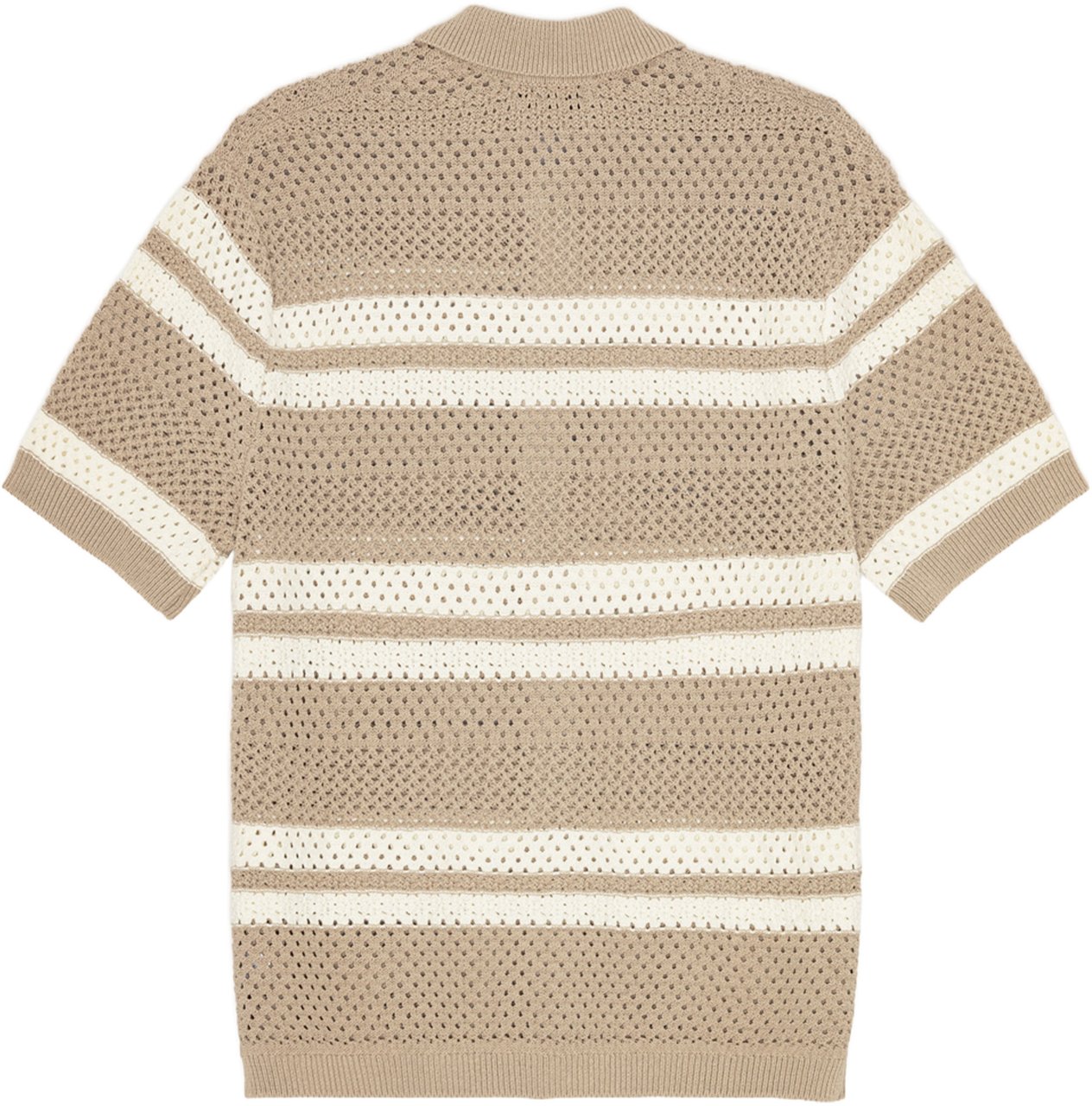 Les Deux Multicolor Stripe Gianni Knitted Shirt Neutraal