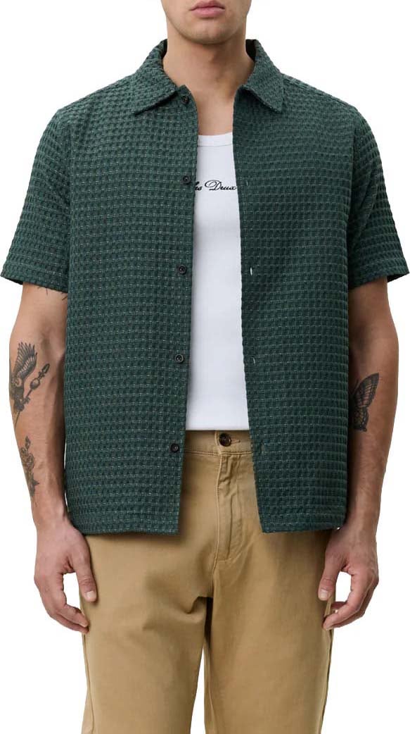 Les Deux Shirts Pine Green Donkergroen
