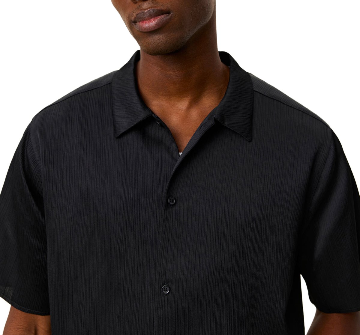 Les Deux Camicia Ss Hector Pliss Nera Zwart