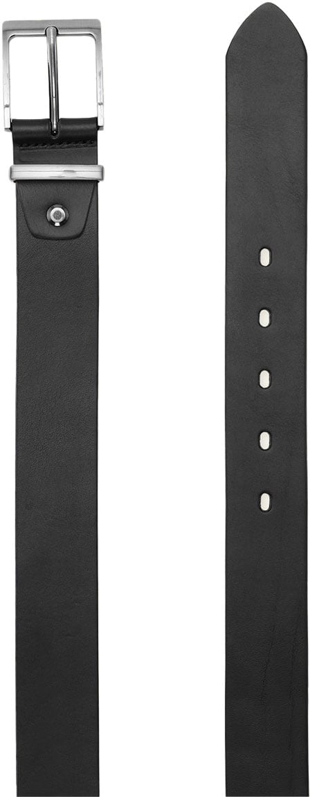 Les Deux ceinture les deux walker en cuir noir Zwart