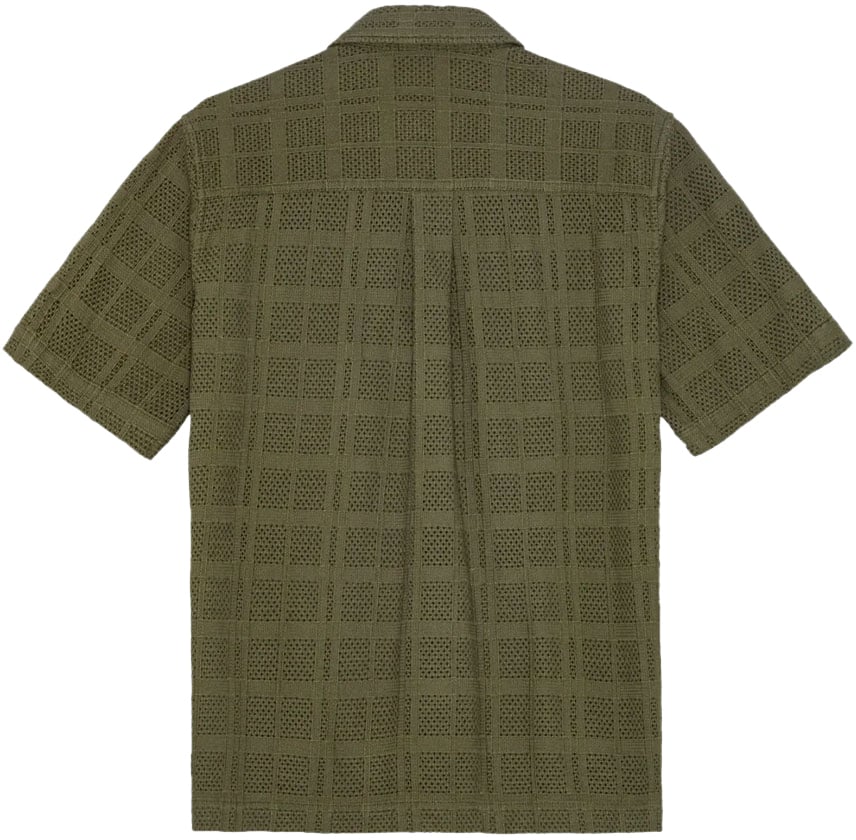 Les Deux chemise les deux kaki crochet maille coupe rayne Groen