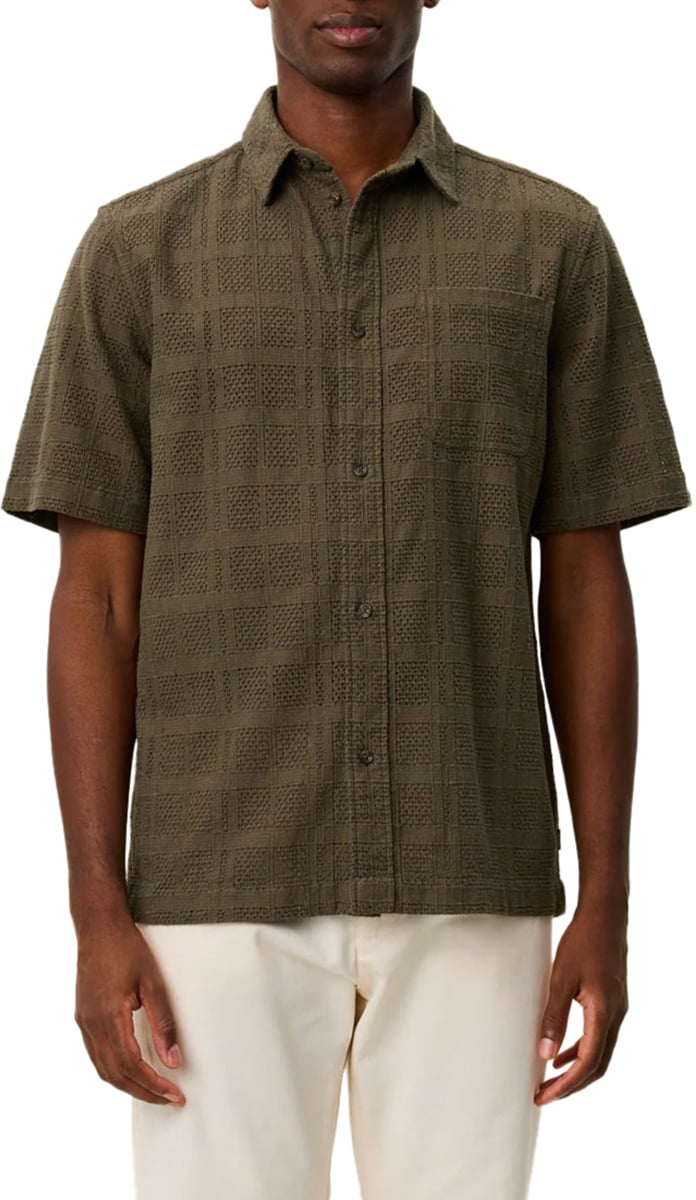 Les Deux chemise les deux kaki crochet maille coupe rayne Groen