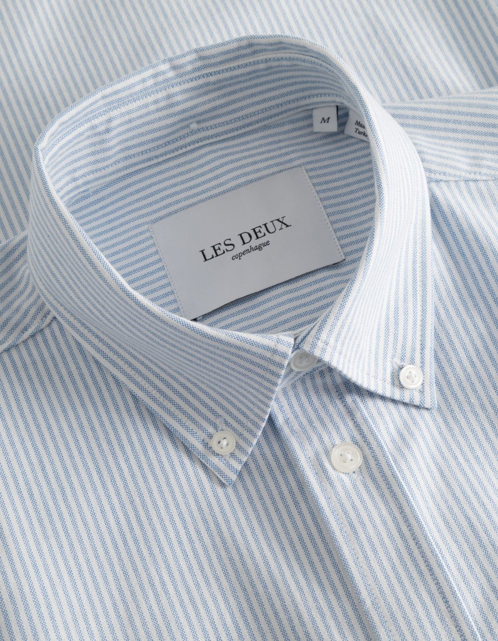 Les Deux chemise les deux konrad oxford bleu blanc Blauw