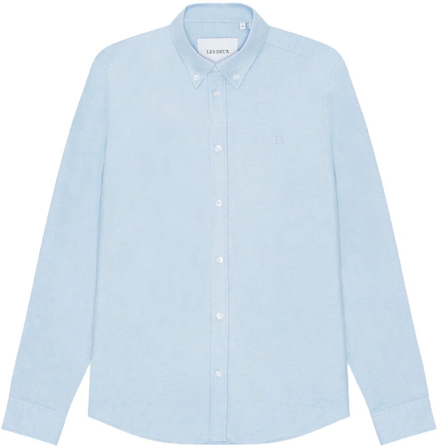 Les Deux chemise les deux konrad oxford bleu clair homme Blauw