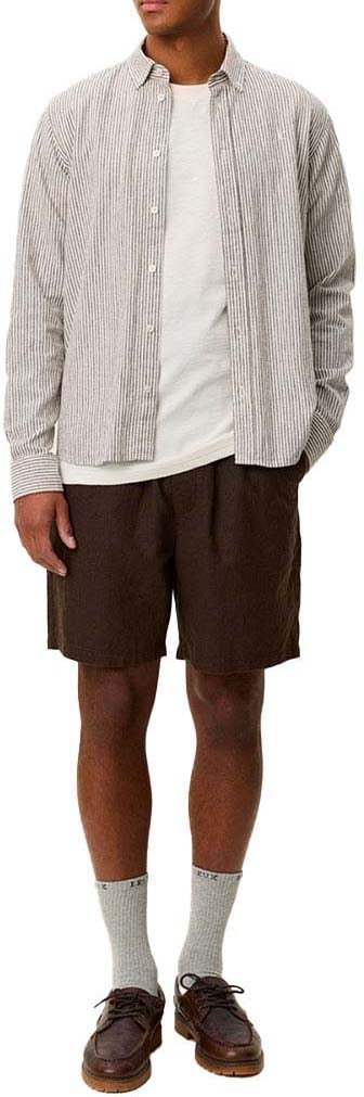 Les Deux chemise rayee konrad 2 Bruin