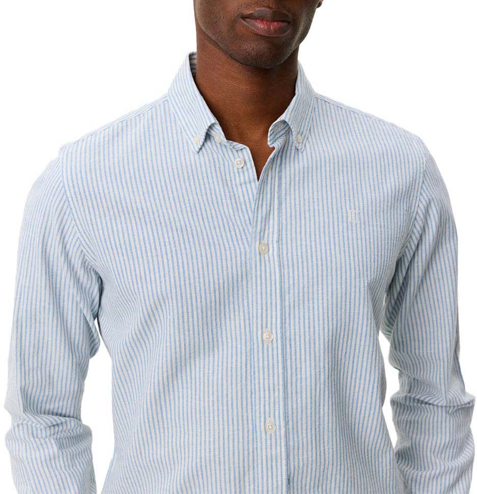 Les Deux chemise rayee les deux konrad allure Blauw