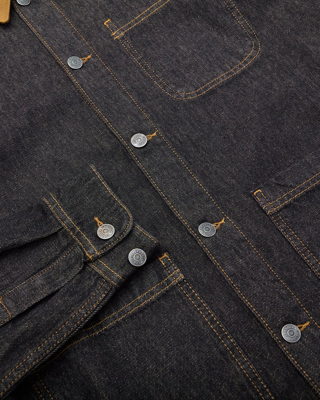 Les Deux Giacca Layton Overshirt Denim Nera Zwart