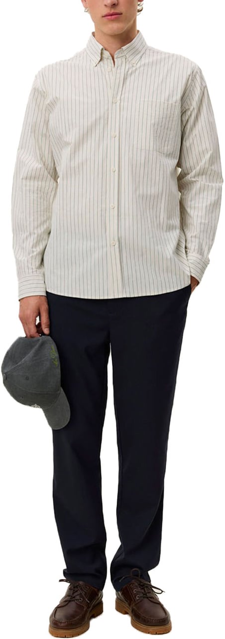 Les Deux kent stripe poplin shirt Beige