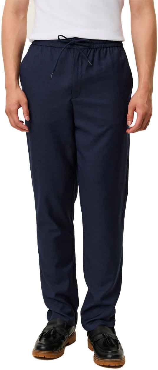 Les Deux les deux como tapered drawstring pants dark navy Blauw