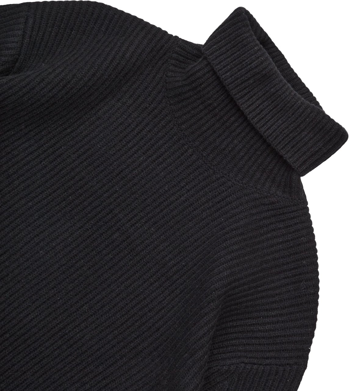 Les Deux Maglione Eddie Knit Rib Rollneck Nero Zwart