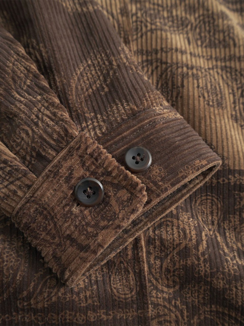 Les Deux marchall aop corduroy coach jacket Bruin