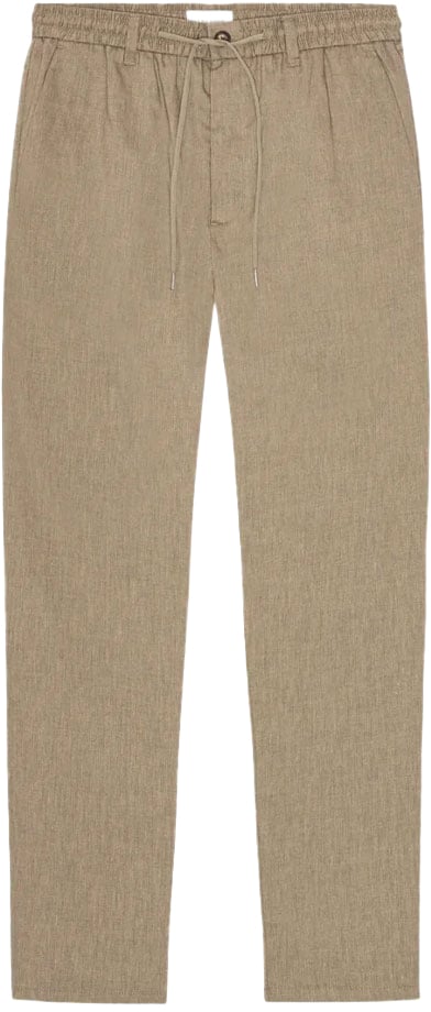 Les Deux pantalon casual kaki les deux rayne coupe droit Groen