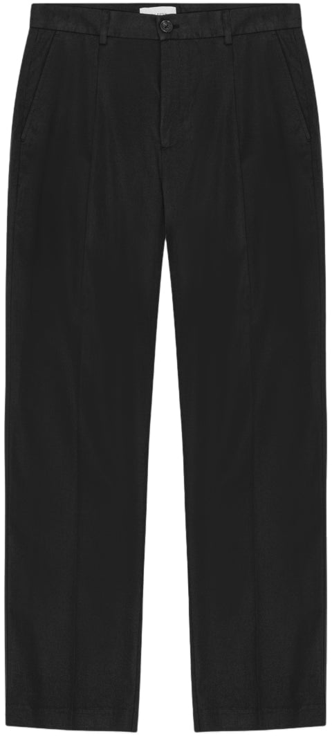 Les Deux Pantalone Reece Pleated Twill Suit Nero Zwart
