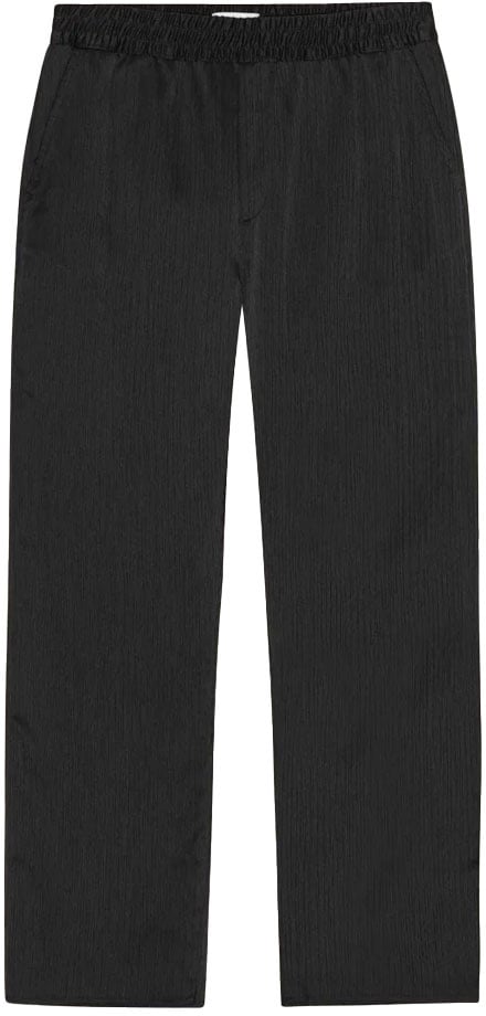 Les Deux pantalon fluide noir plisse coupe droite Zwart