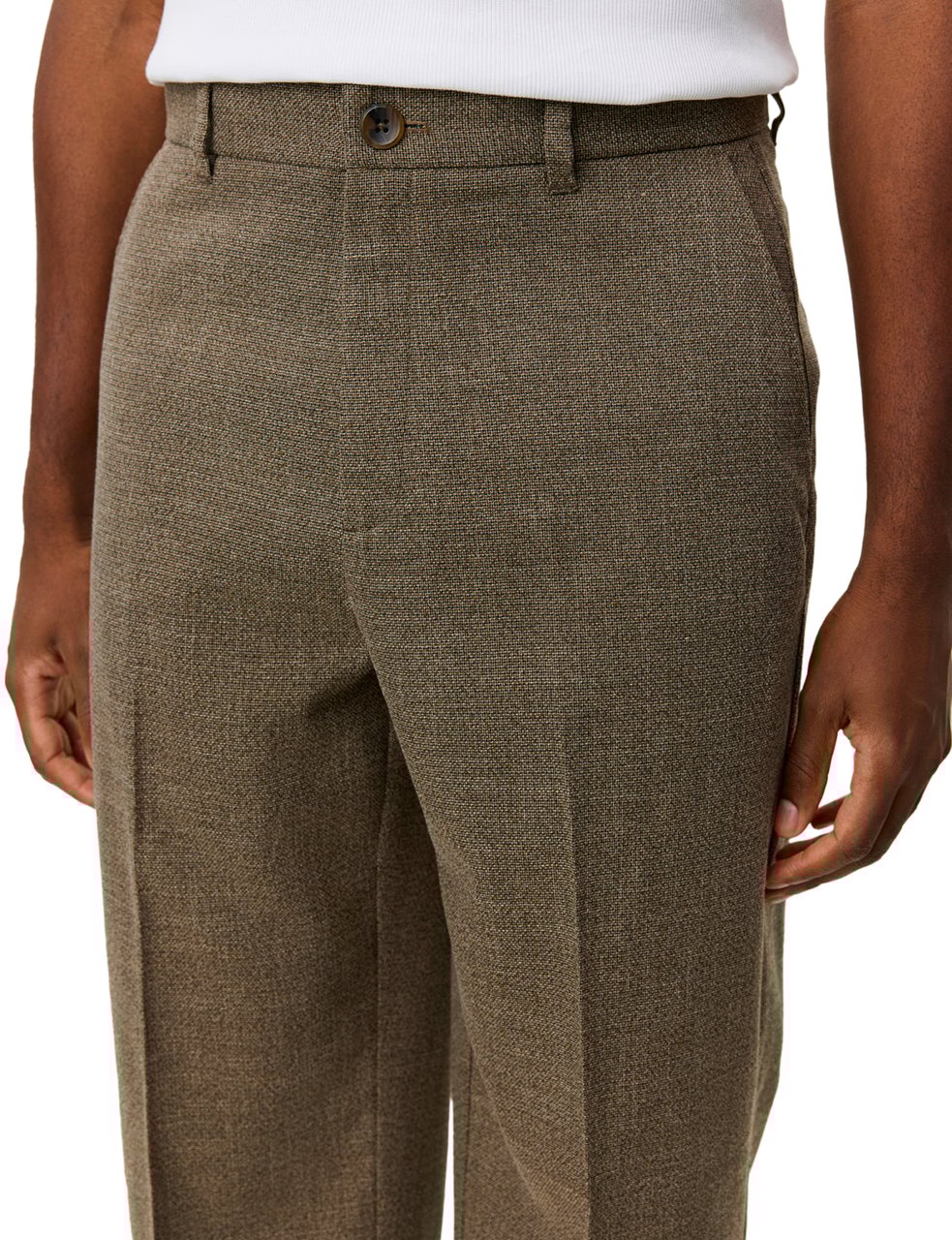 Les Deux Pantaloni Randall Melange Suit Teak Brown Divers