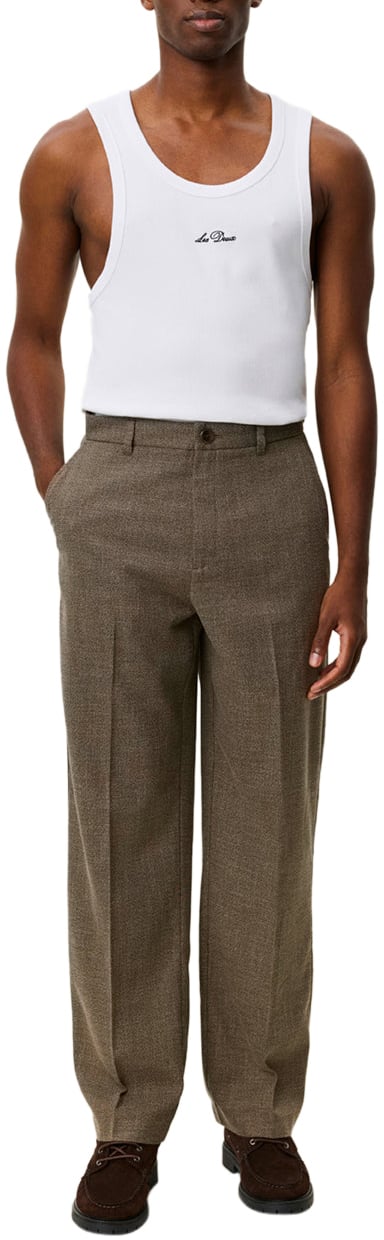 Les Deux Pantaloni Randall Melange Suit Teak Brown Divers