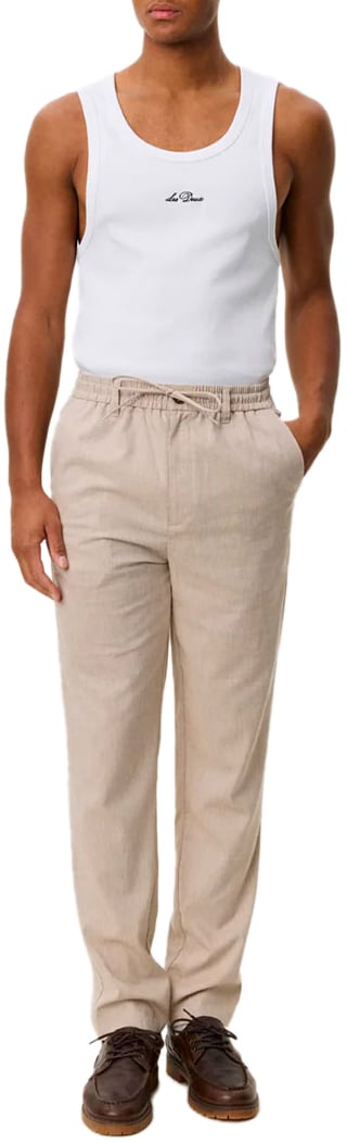Les Deux pantalon les deux como tapered slub light sand Beige