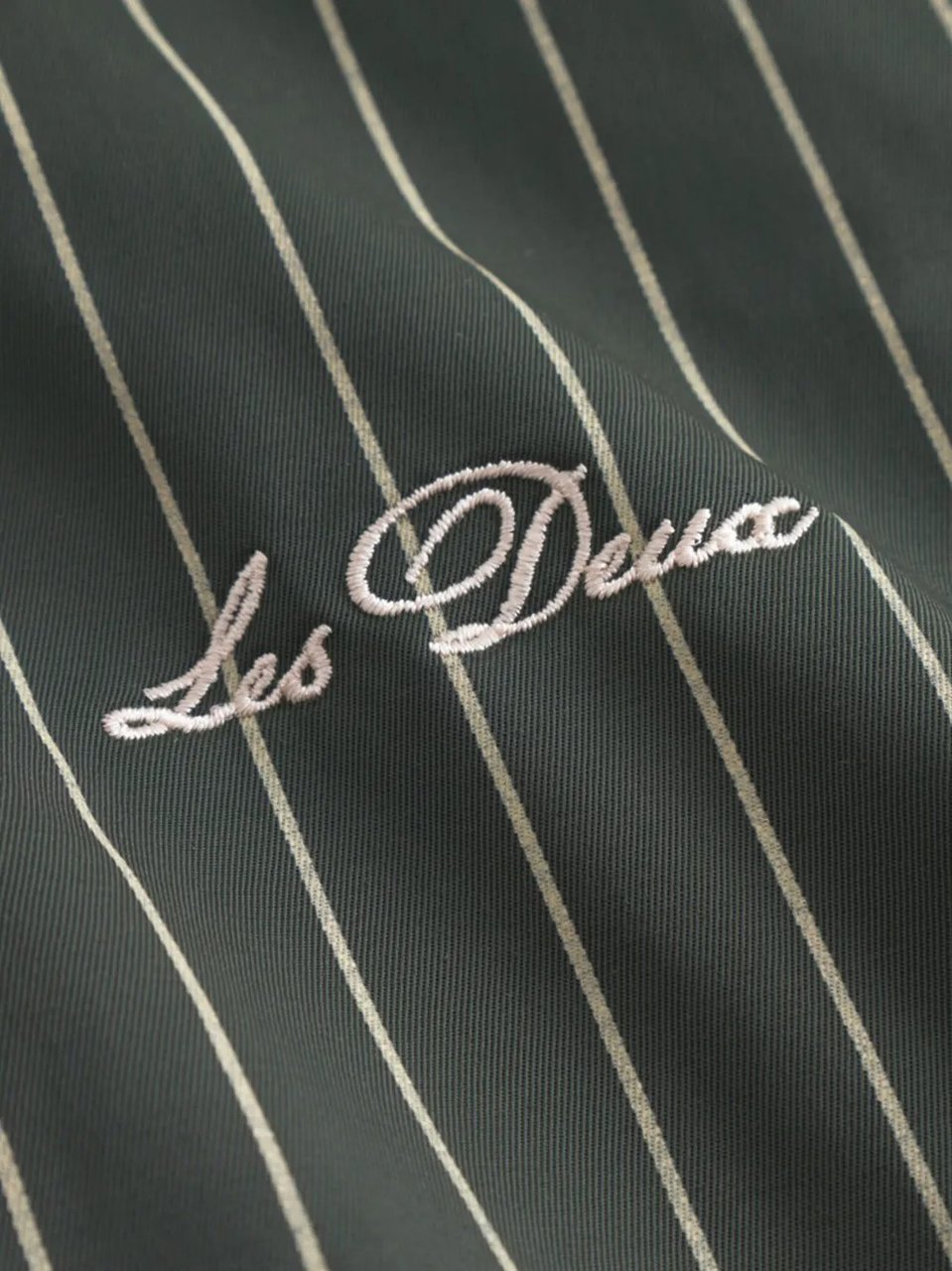 Les Deux pinstripe bomber jacket Groen