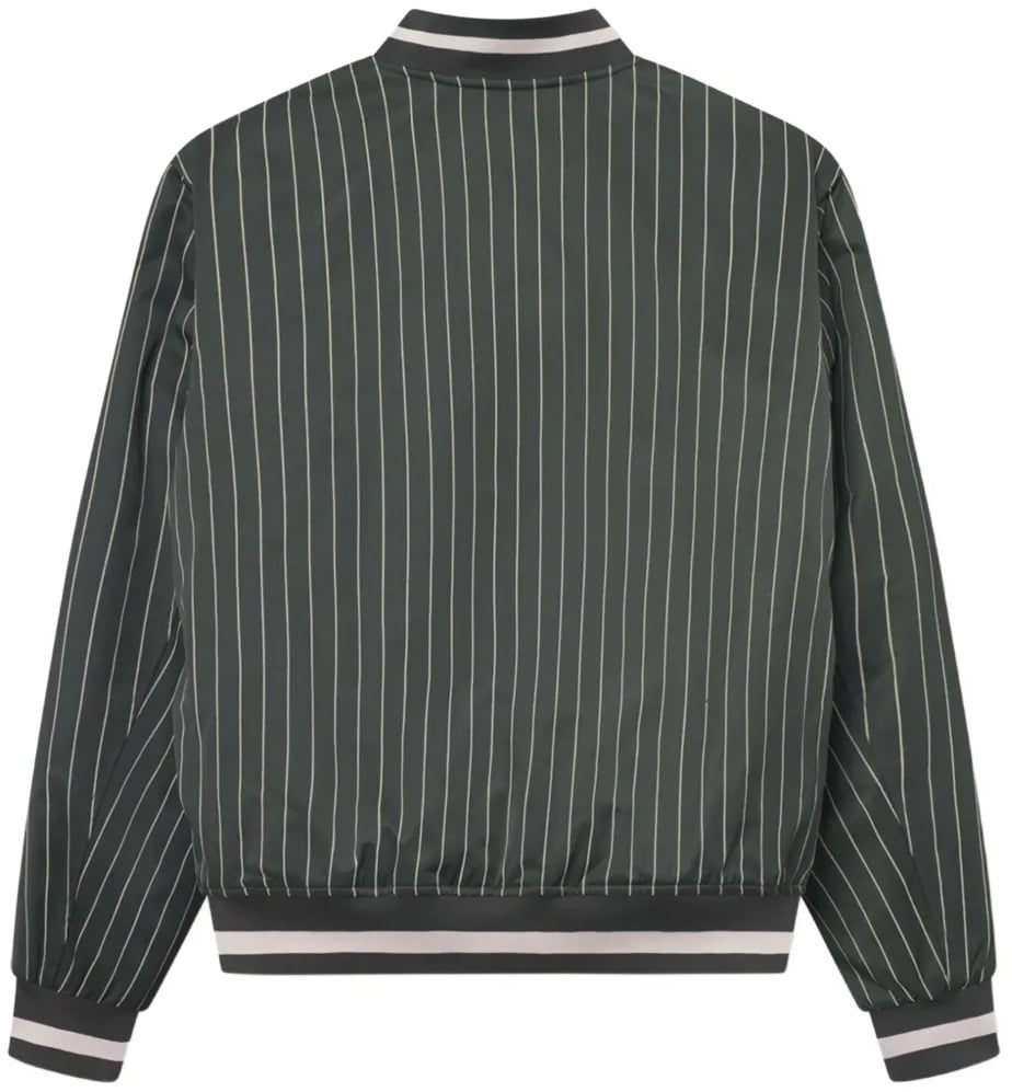 Les Deux pinstripe bomber jacket Groen