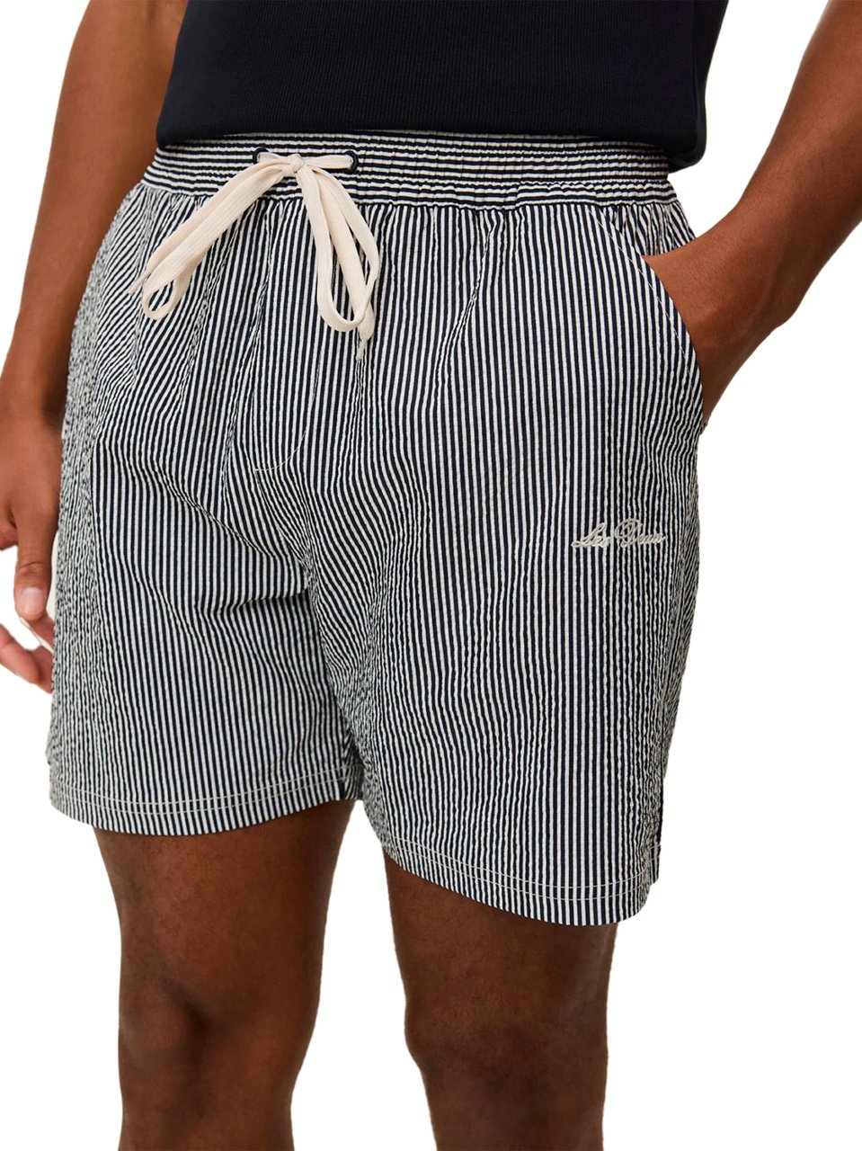 Les Deux short bain mailot plage noir gauffre les deux marque 2 Zwart