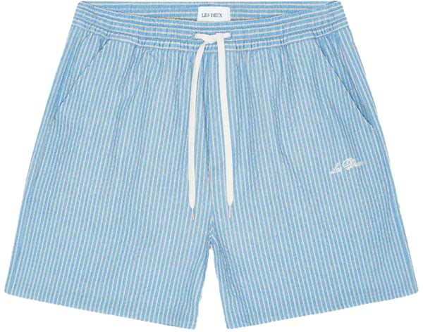 Les Deux short de bain les deux stan seersucker polyester allure Blauw