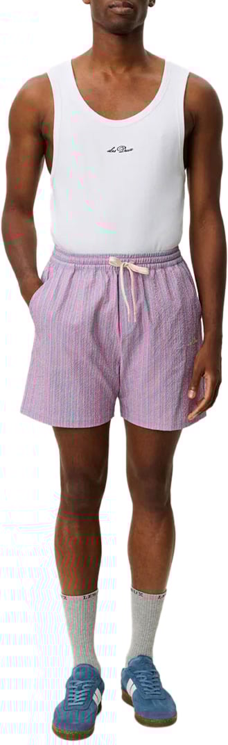 Les Deux short de bain les deux stan seersucker polyester crocus pink Roze