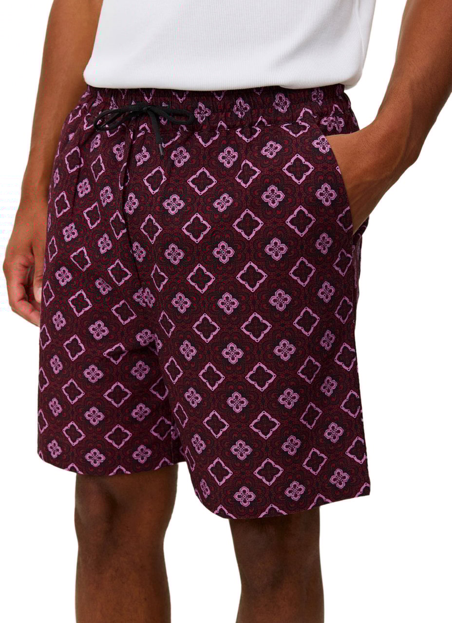 Les Deux Shorts Harry Arabesque Aop Red Dahlia Divers