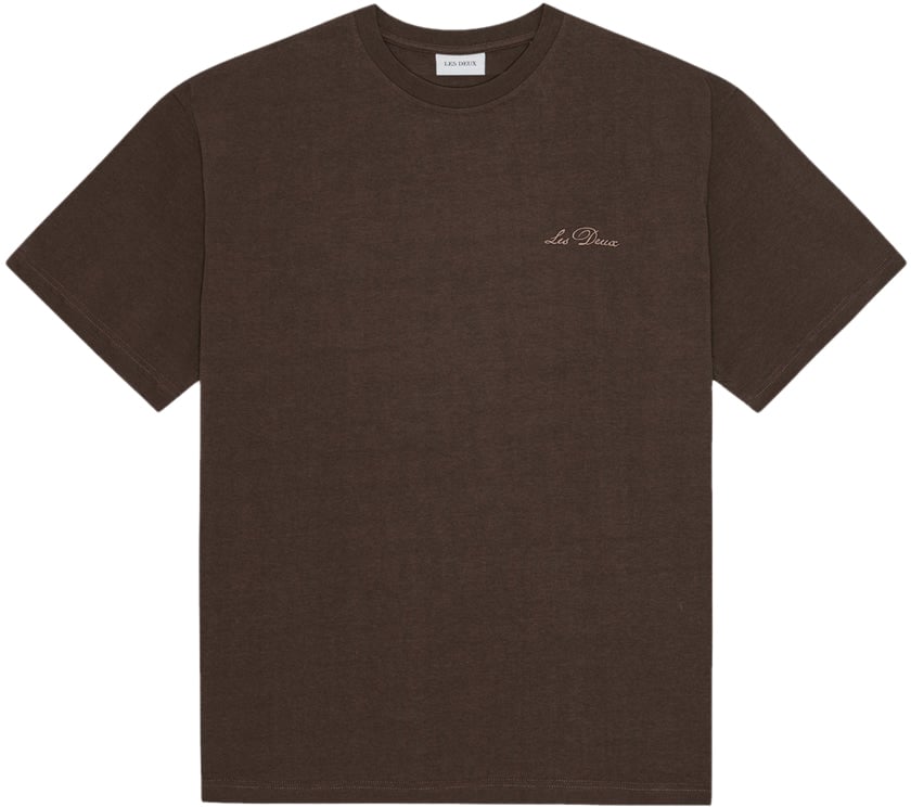 Les Deux T-Shirt Crew Turkish Coffee Brown Divers