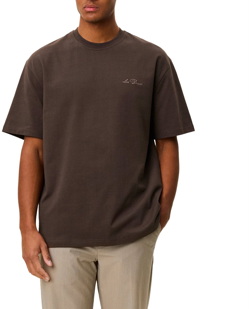 Les Deux T-Shirt Crew Turkish Coffee Brown Divers