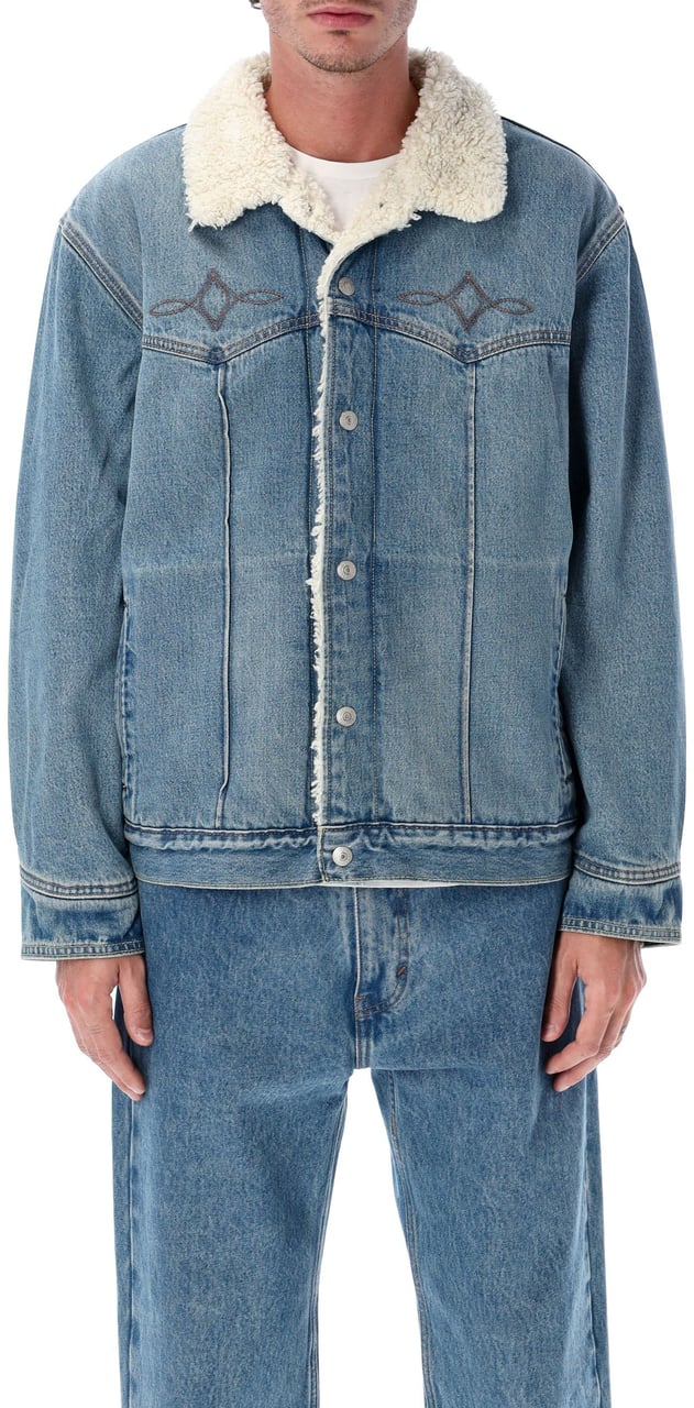 Levi's Western Sherpa Truck Med Blue Blauw